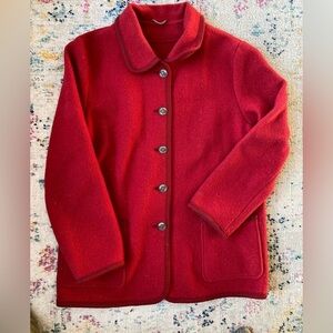 H. Moser Salzburg Pure wool red jacket, size large.
